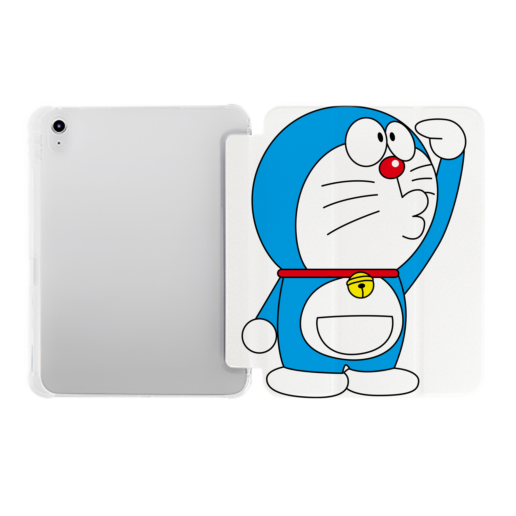 （画像用） ドラえもん Doraemon IPad ケース ペン収納付き 三つ折りスタンド PUレザー×シリコン 対応機種9.5/10.5/10.9インチ